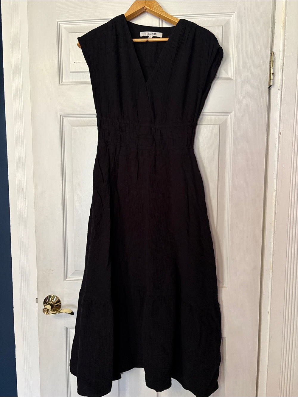 Joe's Jeans Black V-Neck Midi Dress